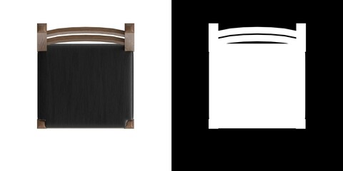 3D rendering illustration of a chair