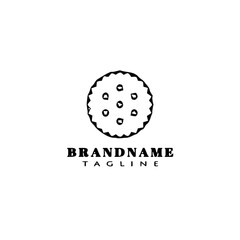 cookies logo cartoon icon design template black isolated vector cute