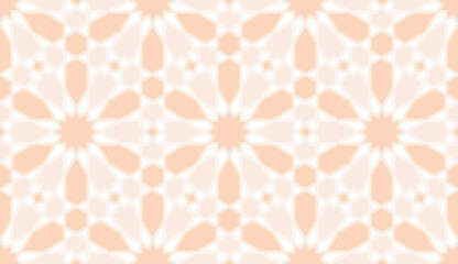 Geometric Islamic Seamless Pattern for decoration greeting card or interior. Vector Illustration.