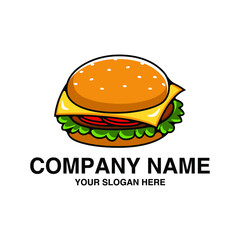 Burger Logo Vector Illustration - Vector