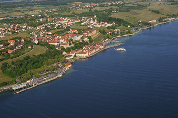 Fototapeta premium Meersburg am Bodensee, Luftbild