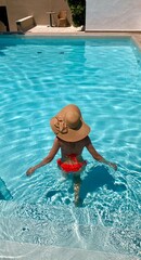 girl in swimming pool