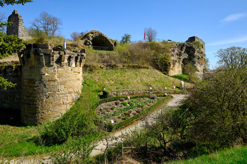 Fototapeta premium Ruine Altenstein in Altenstein, Markt Maroldsweisach, Naturpark Haßberge, Landkreis Hassberge, Unterfranken, Franken, Bayern, Deutschland