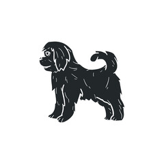 Peekapoo Icon Silhouette Illustration. Dog Animal Canine Vector Graphic Pictogram Symbol Clip Art. Doodle Sketch Black Sign.