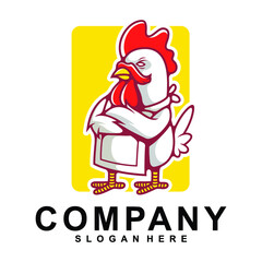 Rooster Chef Mascot Logo - Vector