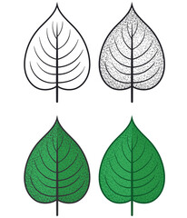 Obraz premium Colorful hand drawn autumn leaves. Hand draw leaves collection 15. Autumn leaf vector illustration. 