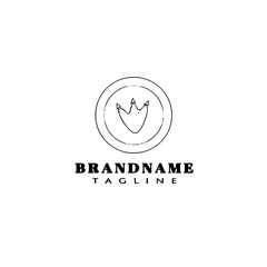 dinosaur footprint logo cartoon icon design template black isolated vector illustration