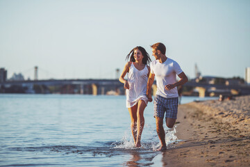 Loving couple on a date