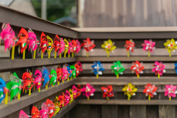 福井県　武家屋敷旧田村家の風車