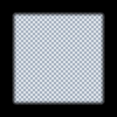 Old frame cinematic on a transparent background. Vintage video effect. Vector illustration.