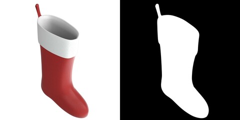 3D rendering illustration of a Christmas stocking