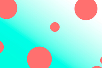 Large pink circles on a green background