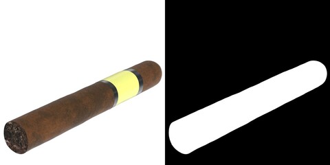 3D rendering illustration of a cigar
