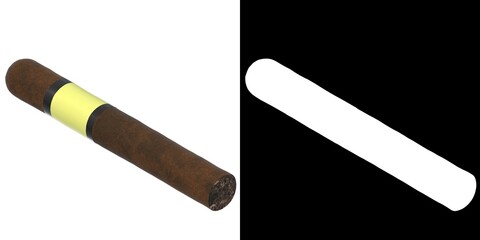 3D rendering illustration of a cigar