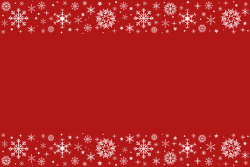 Snowflake Christmas design red background. Snow background. Merry Christmas. Card with snowflakes. Winter. Happy holidays