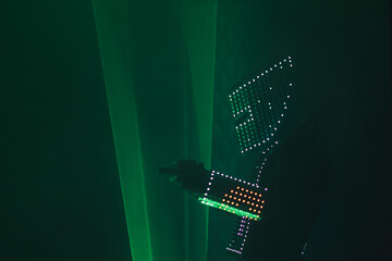 laser show, character in the dark