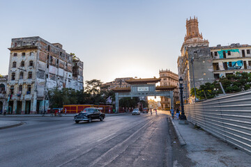 Chinatown, Barrio chino, gate in Havana, Cuba