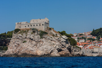 Fototapeta na wymiar View of the old landmark Dubrovnik old town, Croatia, Adriatic coast