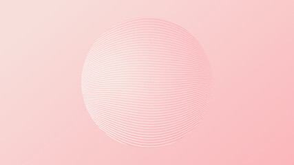Fototapeta na wymiar Pink poster with lines in a circle