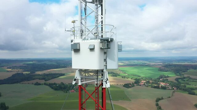 Station science atmospheric research drone aerial weather meteorology international sunshine pyranometer, wind direction measurement, measurement incoming diffuse solar radiation scientific tower