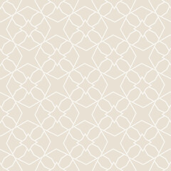 Background image with linear decorative ornament on a light beige background for your design projects, seamless pattern, wallpaper textures with flat design. Vector illustration