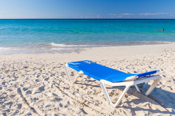 Deck Chair on Tropical Beach