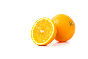 Fresh orange isolated on white background     