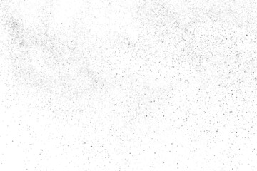 Distressed black texture. Dark grainy texture on white background. Dust overlay textured. Grain noise particles. Rusted white effect. Grunge design elements. Vector illustration, EPS 10.