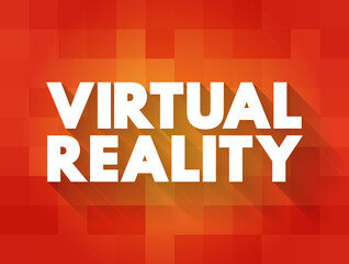 Virtual Reality text quote, technology concept background