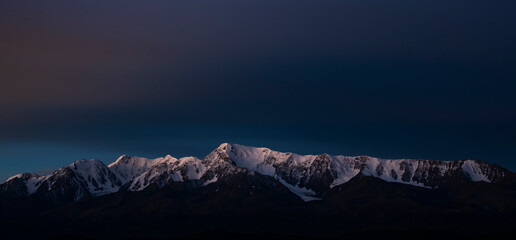 snow covered mountains