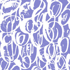 Vector seamless scribble pattern, made of chaotic lines. Very peri trend colors surface design.