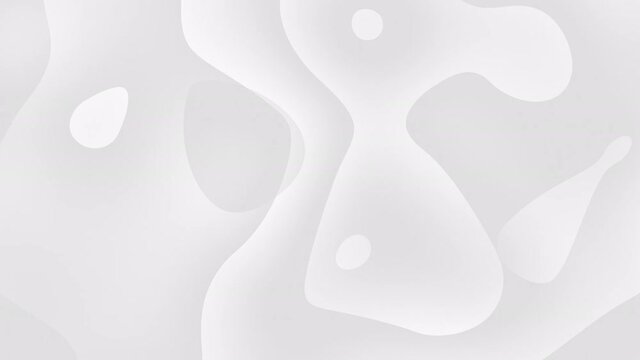 Abstract grey and white Gradient fluid background smooth blurred waves motion design. Seamless looping. Video animation Ultra HD 4K 3840x2160