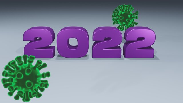 Pandemic 2022 virus in new year text