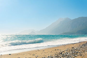seascape on a windy sunny day