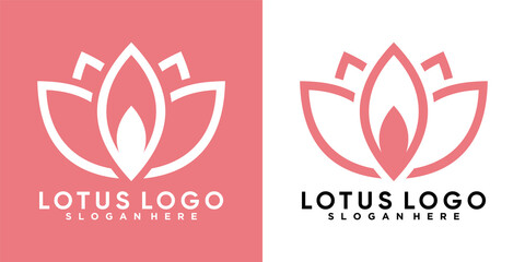 lotus logo design with style and creative concept