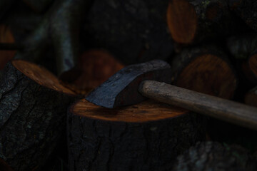 Axe for wood cutting