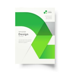 Flyer design template cover green color gradient