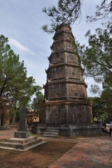 Asia, Vietnam, Da Nang.Old imperial capital city of Hue. Thien Mu Pagoda
