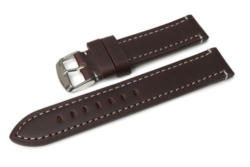 Leather watch strap
