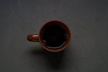 coffee cup from top