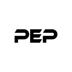 PEP letter logo design with white background in illustrator, vector logo modern alphabet font overlap style. calligraphy designs for logo, Poster, Invitation, etc.	