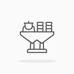 Food Wedding icon. Editable Stroke and pixel perfect. Outline style. Vector illustration. Enjoy this icon for your project.