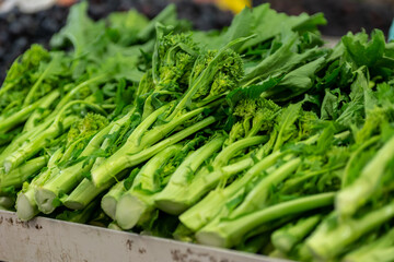 Close Up of Fresh Turnips in Italian Market