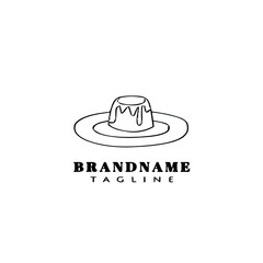 pudding logo cartoon icon template black illustration