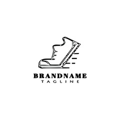 shoes cartoon logo icon design template black isolated vector