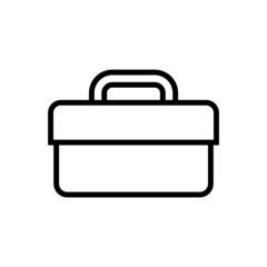 Tool box line icon, Toolbox vector logo isolated on white background