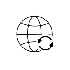Icon globe and reset suitable for browser refresh