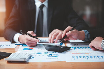 business people meeting together thinking at the office