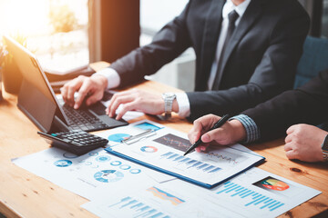 business people meeting together thinking at the office