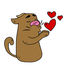 Vector children's design for fans and fabrics, postcards.Funny cat and different emotions